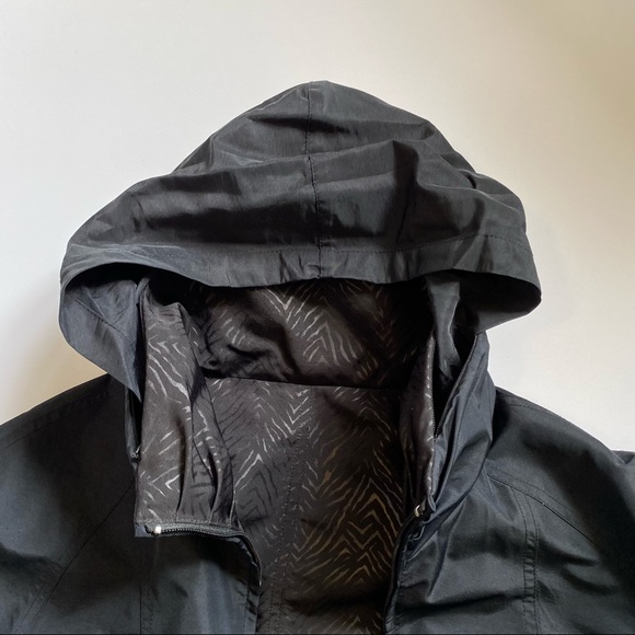 Jacques Vert women’s reversible black zebra trench zip away hood rain coat - L - Picture 12 of 12